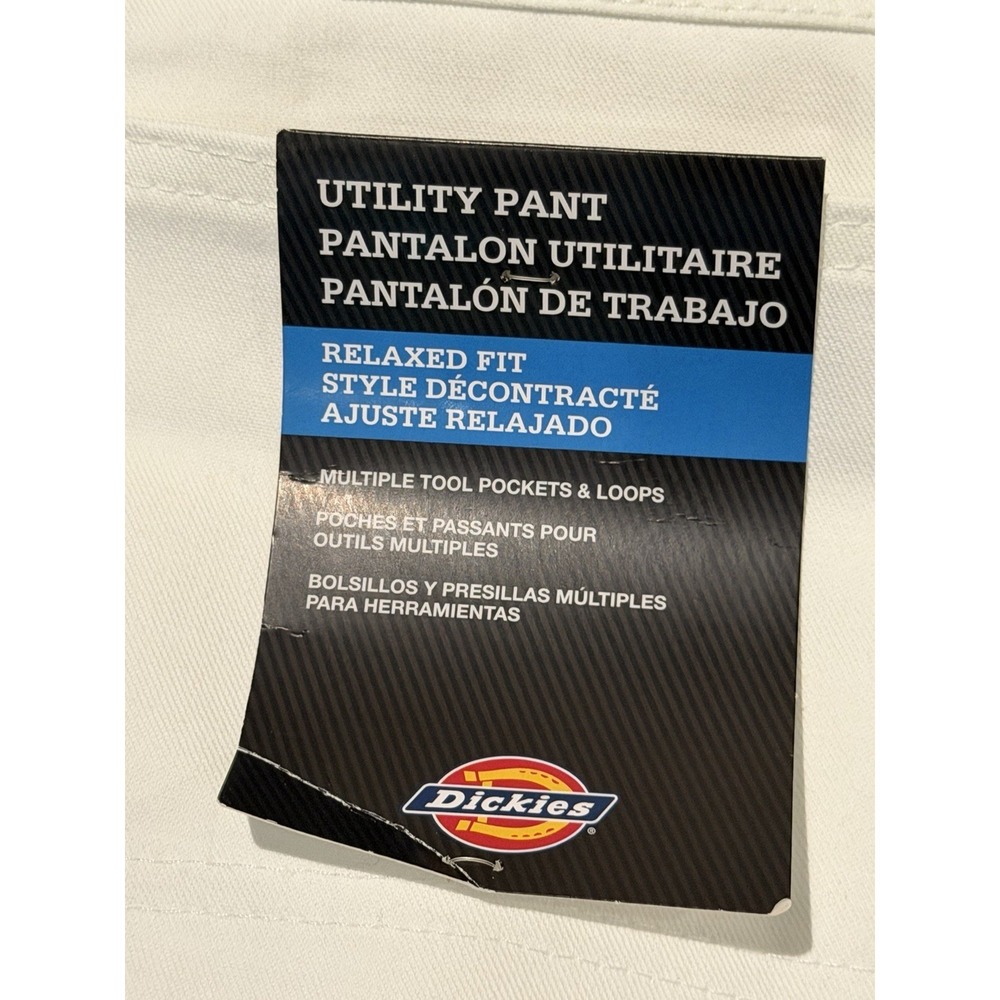 Dickies Sherwin Williams Mens Relaxed Fit Utility White Painters Pants 38x32 - Picture 4 of 5